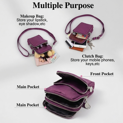 💥 50% RABATT ⏰ Mini Crossbody Bag för kvinnor 📱 Praktisk, lätt & alltid nära mobilen – perfekt för stadsliv och utflykter ✨
