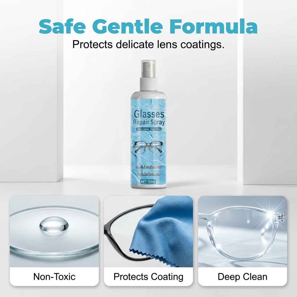 🔥 50% RABATT 👓 Professionell reparationsspray för linser ✨ Gör glasögon klarare – snabb, enkel & effektiv vardagslösning 🌿