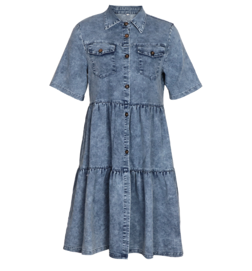 🔥 HALVA PRISET 👗 Elegant denimklänning för damer ✨ Tidlös stil, hög komfort & en favorit hela sommaren ☀️