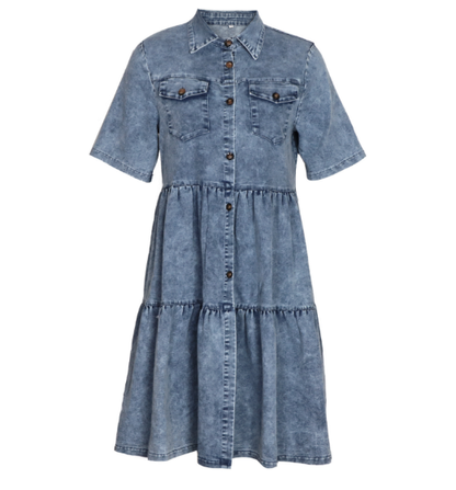 🔥 HALVA PRISET 👗 Elegant denimklänning för damer ✨ Tidlös stil, hög komfort & en favorit hela sommaren ☀️