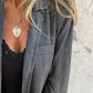 Denim Casual Jacka med fickor