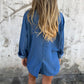 Denim Casual Jacka med fickor