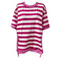💐💜💚Lös Casual Randig T-shirt för kvinnor