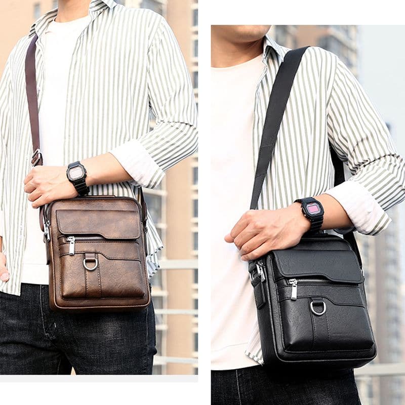 🔥 56% RABATT 💼 Herr Messenger Crossbody Väska 🚶‍♂️ minimalistisk design, vattenavvisande & perfekt för affär & fritid 🌿