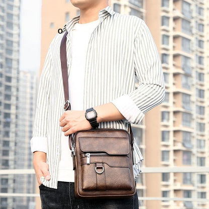 🔥 56% RABATT 💼 Herr Messenger Crossbody Väska 🚶‍♂️ minimalistisk design, vattenavvisande & perfekt för affär & fritid 🌿
