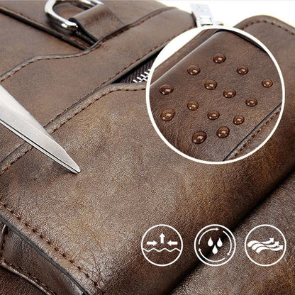 🔥 56% RABATT 💼 Herr Messenger Crossbody Väska 🚶‍♂️ minimalistisk design, vattenavvisande & perfekt för affär & fritid 🌿