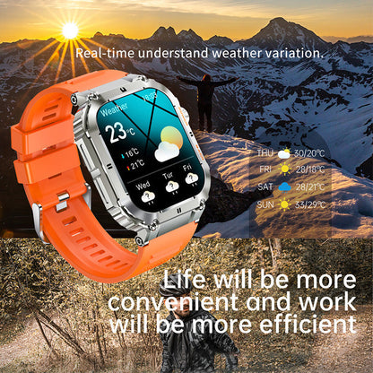 🔥 Tidsbegränsad 56% RABATT⌚Vattentät taktisk Bluetooth-smartklocka – aktivitetsmätare med samtal, sportlägen och lång batteritid ✨