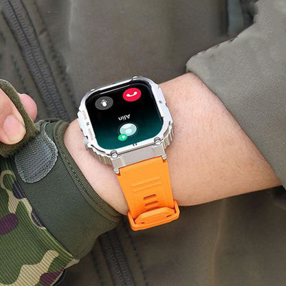 🔥 Tidsbegränsad 56% RABATT⌚Vattentät taktisk Bluetooth-smartklocka – aktivitetsmätare med samtal, sportlägen och lång batteritid ✨