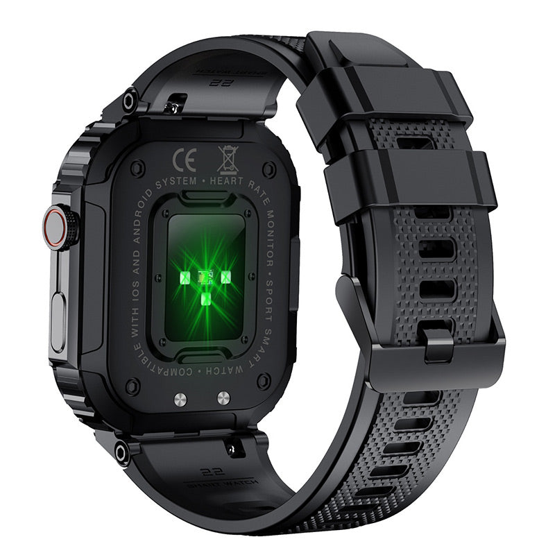 🔥 Tidsbegränsad 56% RABATT⌚Vattentät taktisk Bluetooth-smartklocka – aktivitetsmätare med samtal, sportlägen och lång batteritid ✨