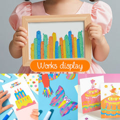 🎅20 delar/uppsättning DIY Rainbow Scratch Art🎄