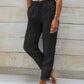 📢📢50% DI SCONTO!!!⏰Pantaloni da donna in cotone e lino con vita elasticizzata e gamba larga