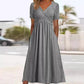 👗💙 50% OFF TODAY! ✨ Women’s V-Neck Short Sleeve Long Dress 🌸 Elegant Flowing Fit, Comfortable Fabric & Effortless Everyday Style