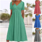 👗💙 50% OFF TODAY! ✨ Women’s V-Neck Short Sleeve Long Dress 🌸 Elegant Flowing Fit, Comfortable Fabric & Effortless Everyday Style