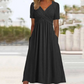 👗💙 50% OFF TODAY! ✨ Women’s V-Neck Short Sleeve Long Dress 🌸 Elegant Flowing Fit, Comfortable Fabric & Effortless Everyday Style