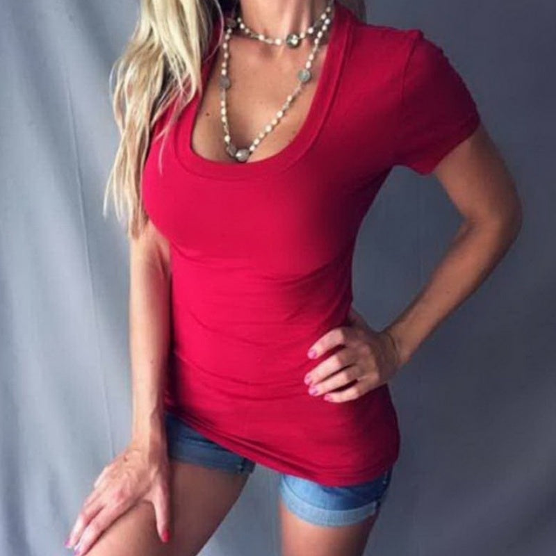 🔥 SOMMER-DEAL: 1+1 GRATIS 💫 Sexy V-Ausschnitt Slim Top für Damen – betont deine Figur & fühlt sich federleicht an 👚