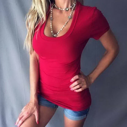 🔥 SOMMER-DEAL: 1+1 GRATIS 💫 Sexy V-Ausschnitt Slim Top für Damen – betont deine Figur & fühlt sich federleicht an 👚