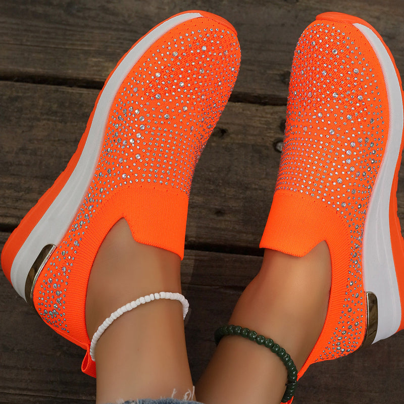 🔥 50% RABATT 👟✨ Andningsbara mesh-sneakers med strass för dam 💎 Lätta, bekväma & eleganta hela dagen 🌿
