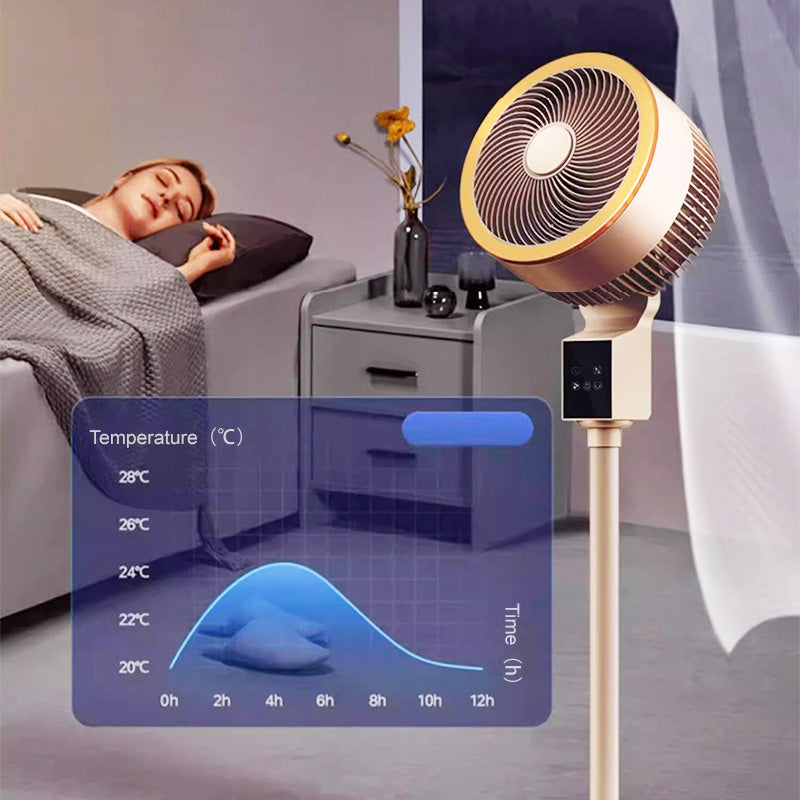 ⚡ Begränsat lager 🌬️ Tyst oscillerande stående fläkt med 3 hastigheter – Justerbar luftcirkulator för hemmet ❄️ 360° rotation ✔️ Tre vindhastigheter, tyst drift, lämplig för att sova i 🤫