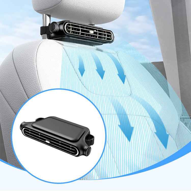 🔥 50% RABATT 🚗❄️ Håll dig sval under sommarens bilresor 🌿 Portabel sitsfläkt med dubbel turbin & USB-drift 💨