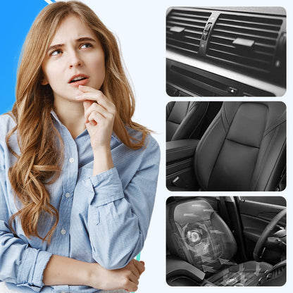🔥 50% RABATT 🚗❄️ Håll dig sval under sommarens bilresor 🌿 Portabel sitsfläkt med dubbel turbin & USB-drift 💨