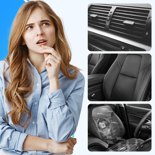 🔥 50% RABATT 🚗❄️ Håll dig sval under sommarens bilresor 🌿 Portabel sitsfläkt med dubbel turbin & USB-drift 💨