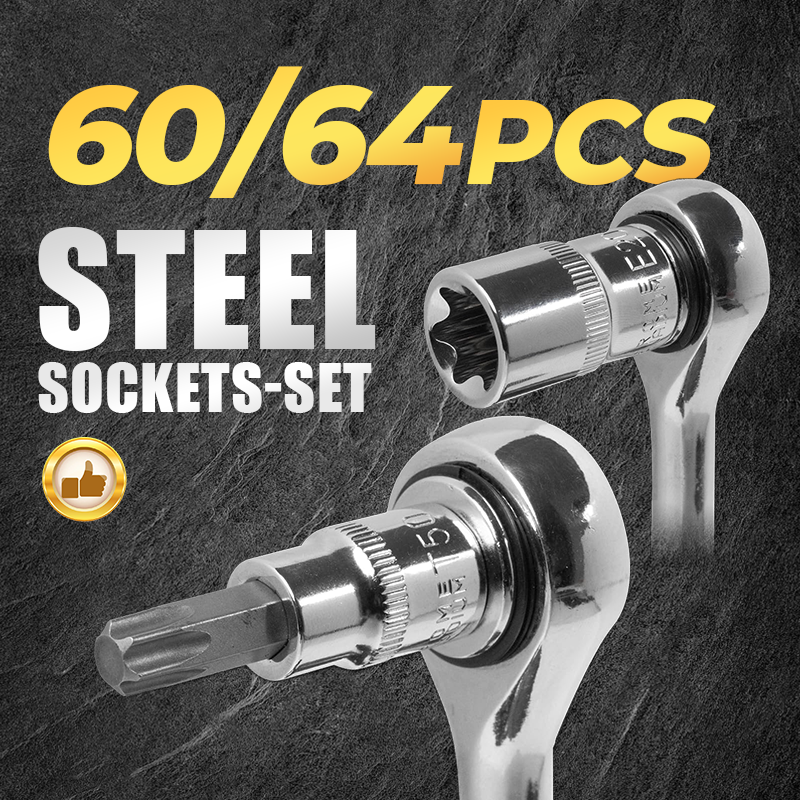 🏆🔩 Ultimate socket set for mechanics – CR-V Steel Sockets Set🔧64% discount