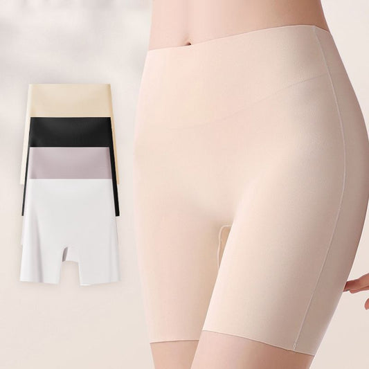 🔥50% de descuento 🔥Ropa interior de seda helada de cintura alta para mujer con control de abdomen y levantamiento de cadera