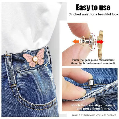 🦋✨ Köp 1 få 1 GRATIS 🎀 Avtagbart midjespänne med elegant fjärilsdesign – justera passformen direkt utan sömnad 👗