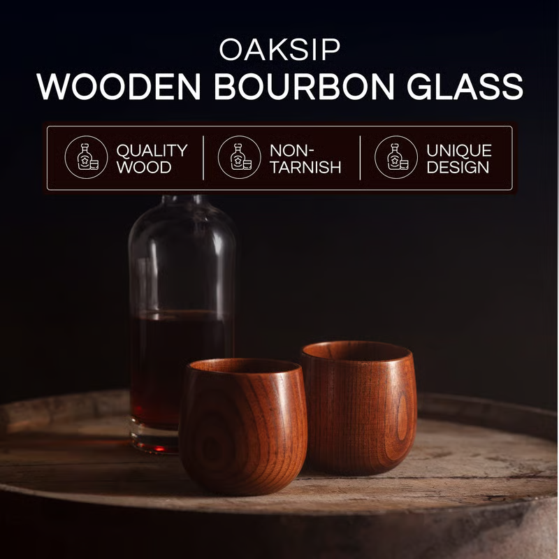 🔥 50% RABATT 🥃 Handgjutet förkolnat trä-whiskyglas ✨ unik design, rustik känsla & perfekt för bourbon och whisky 🎁