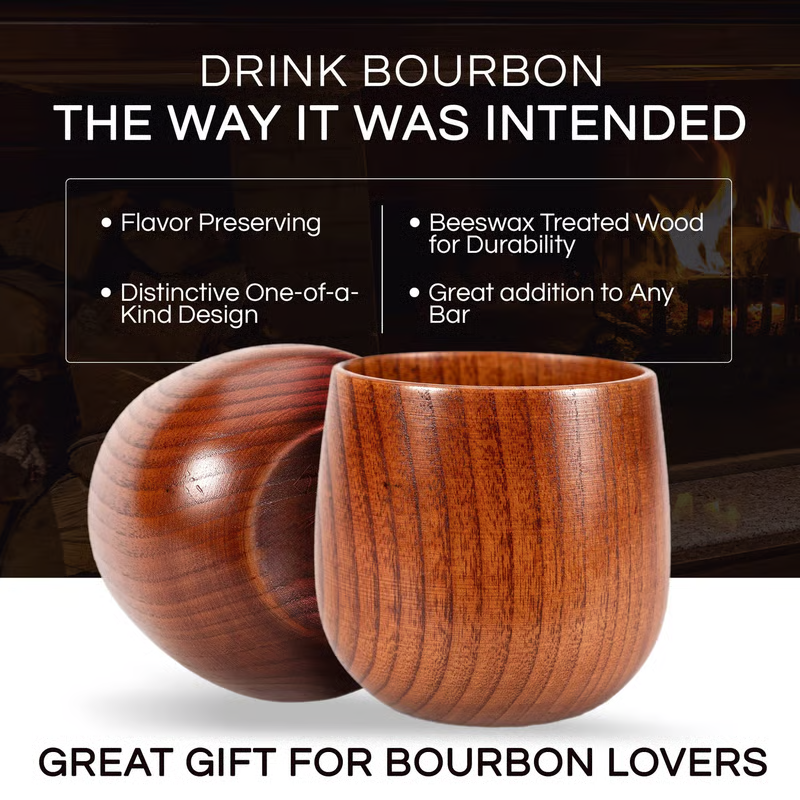 🔥 50% RABATT 🥃 Handgjutet förkolnat trä-whiskyglas ✨ unik design, rustik känsla & perfekt för bourbon och whisky 🎁