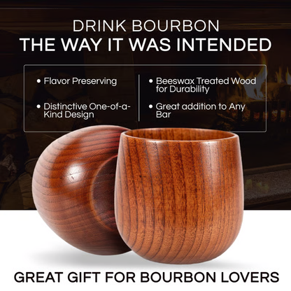 🔥 50% RABATT 🥃 Handgjutet förkolnat trä-whiskyglas ✨ unik design, rustik känsla & perfekt för bourbon och whisky 🎁