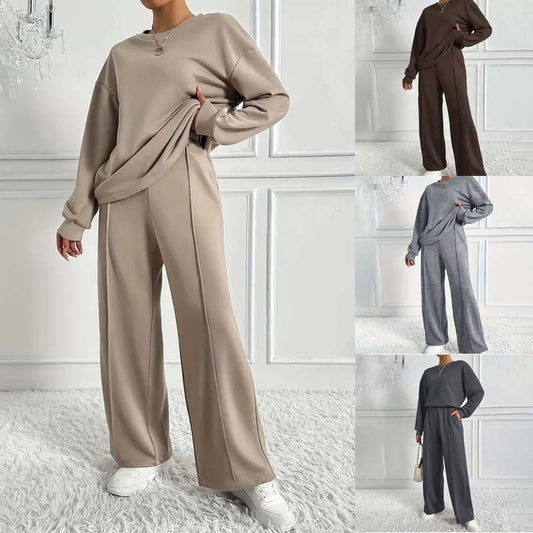 🔥Oferta por tiempo limitado: conjunto de camiseta de manga larga y pantalones cómodos para mujer.