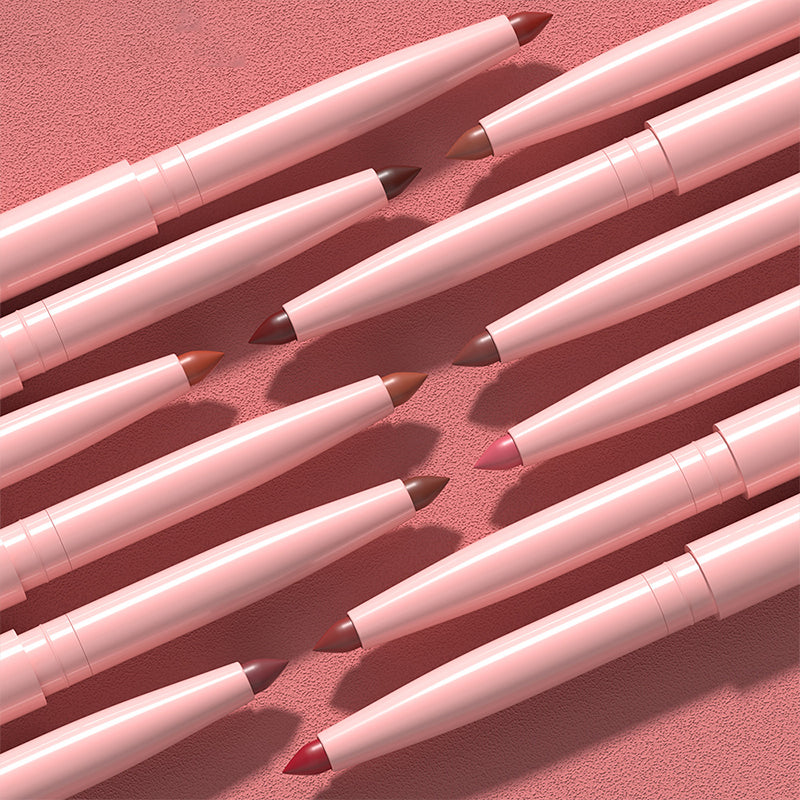 🔥Het säljerbjudande—Set med 12 matta läppstift och läppenna (trähandtag)—Skapa en sofistikerad läpplook, lämplig för alla stilar ✨