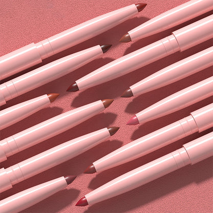 🔥Het säljerbjudande—Set med 12 matta läppstift och läppenna (trähandtag)—Skapa en sofistikerad läpplook, lämplig för alla stilar ✨
