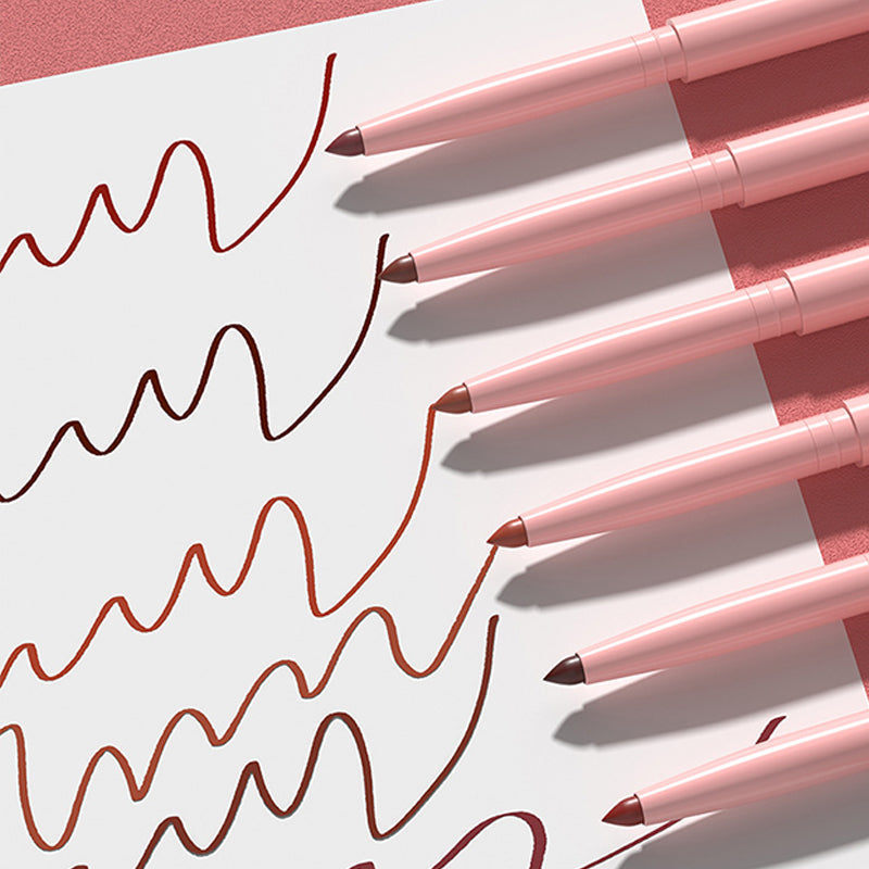 🔥Het säljerbjudande—Set med 12 matta läppstift och läppenna (trähandtag)—Skapa en sofistikerad läpplook, lämplig för alla stilar ✨