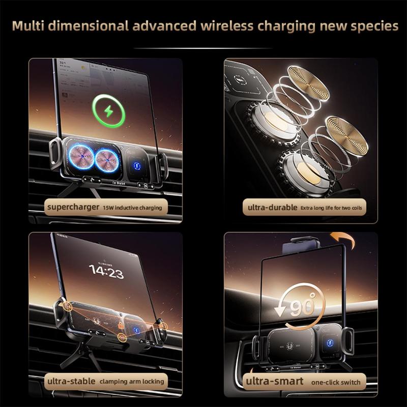 💥 Fri frakt 🚗 15W Wireless Charger ⚡ Passar vikbara och vanliga smartphones 📱 Stabil, snabb och bekväm laddning på vägen