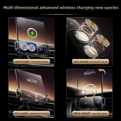 💥 Fri frakt 🚗 15W Wireless Charger ⚡ Passar vikbara och vanliga smartphones 📱 Stabil, snabb och bekväm laddning på vägen