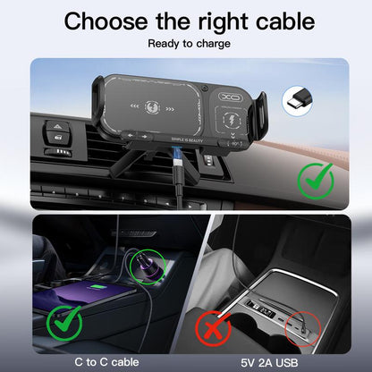 💥 Fri frakt 🚗 15W Wireless Charger ⚡ Passar vikbara och vanliga smartphones 📱 Stabil, snabb och bekväm laddning på vägen