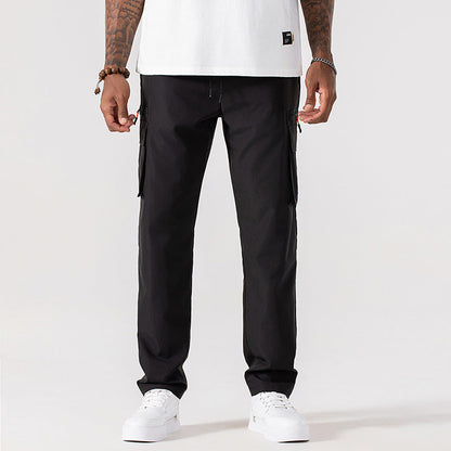 👖Pantaloni cargo casual da uomo, con molteplici tasche, vita regolabile e tessuto resistente 🏔️