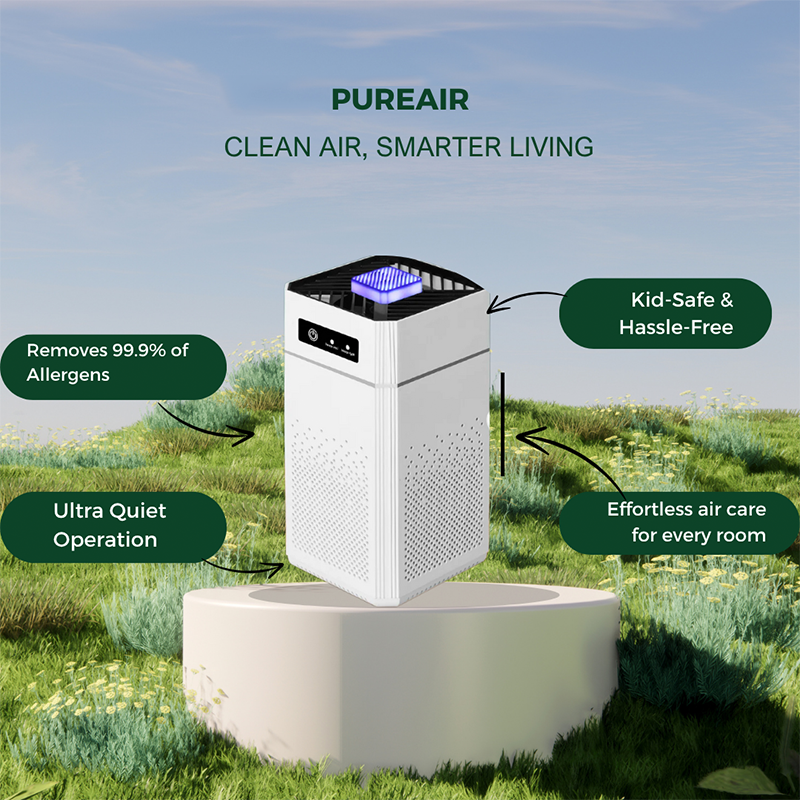 🔥 50% RABATT 🌬️ Luftrenare för hemmet ✨ Effektiv HEPA-filtrering som fångar damm, pollen & allergener – för renare och fräschare luft 🏡