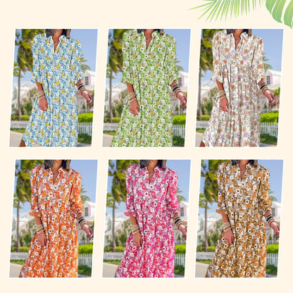 ✨ 50% RABATT 💐 Elegant blommig klänning för dam 👗 Lätt, luftig & perfekt för både stad och semester ☀️