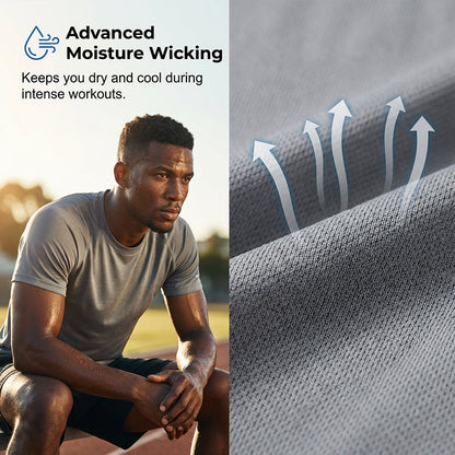 👕⚡ 50% RABATT 🏃‍♂️ Aktiv vardag & träning i ett 🌿 snabbtorkande funktions-T-shirt för män – andas, rör sig & känns lätt hela dagen ✨