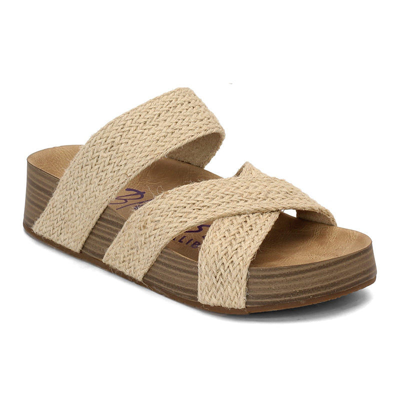 💥 50% RABATT 🌿 Sommarchic för vardag & semester ✨ Dam korsade vävda sandaler med plattform – stabil, luftig & stilren ☀️