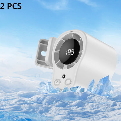 ❄️⏰ HALVA PRISET 🚗 Bärbar handsfree-fläkt med LED-display 🔥 stark luftström, stabil montering & perfekt för heta dagar 🔋