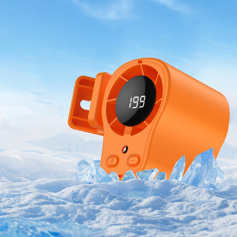 ❄️⏰ HALVA PRISET 🚗 Bärbar handsfree-fläkt med LED-display 🔥 stark luftström, stabil montering & perfekt för heta dagar 🔋