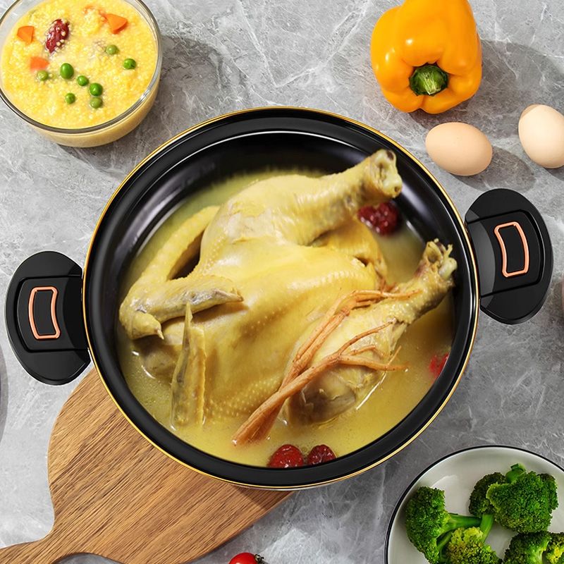 🍲 50% RABATT NU! 🔥 Emaljerad Tryckminipanna med Non-stick – Spara Tid i Köket – 8L Stor Kapacitet – Perfekt för Soppor, Grytor & Ångning – Snabb & Jämn Värmefördelning 🥘
