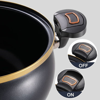 🍲 50% RABATT NU! 🔥 Emaljerad Tryckminipanna med Non-stick – Spara Tid i Köket – 8L Stor Kapacitet – Perfekt för Soppor, Grytor & Ångning – Snabb & Jämn Värmefördelning 🥘