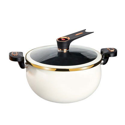 🍲 50% RABATT NU! 🔥 Emaljerad Tryckminipanna med Non-stick – Spara Tid i Köket – 8L Stor Kapacitet – Perfekt för Soppor, Grytor & Ångning – Snabb & Jämn Värmefördelning 🥘