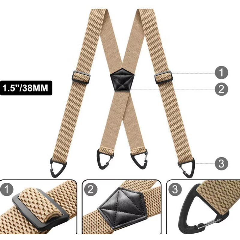 🔥 50% RABATT 👔 Hängslen för män med hakefäste ✨ X-formad rygg för stabil passform, komfort och klassisk stil hela dagen
