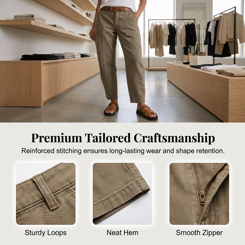 👖🔥 LIMITED TIME: -50% RABATT ✨ High-Waist Tapered Cargobyxor för dam – smickrande slim fit, praktiska fickor & skrynkelfritt tyg 👜